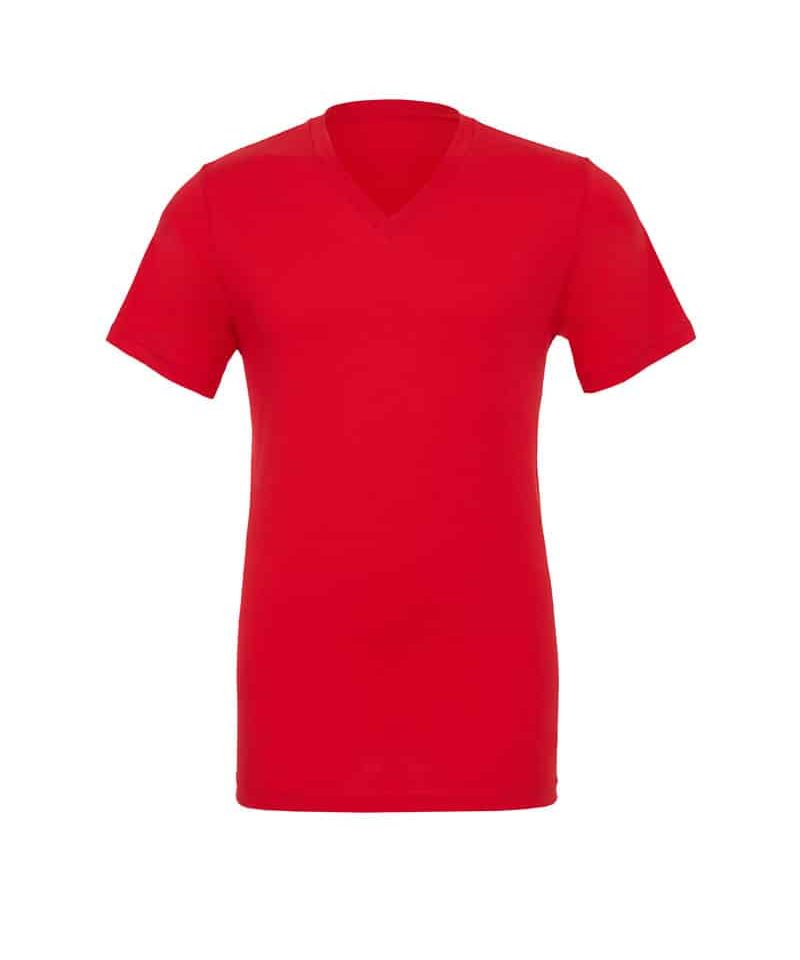 T-shirt uomo collo a V Bella Canvas BE3005 rosso