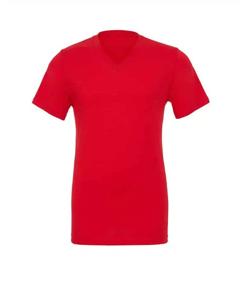 T-shirt uomo collo a V Bella Canvas BE3005 rosso
