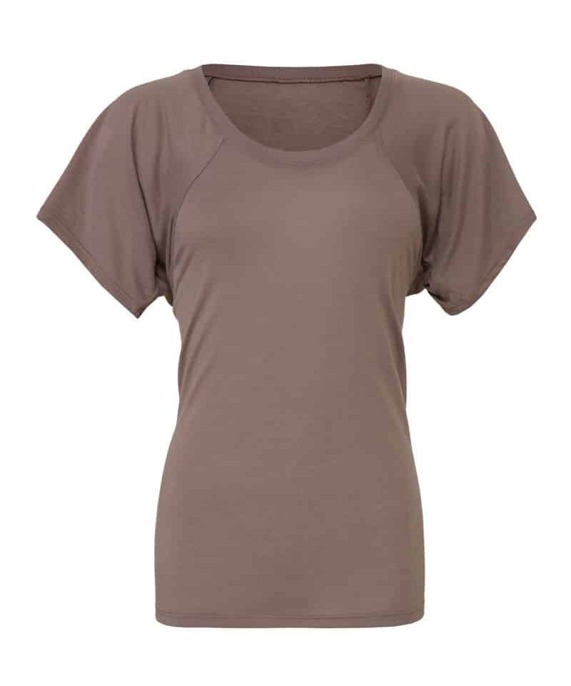 T-shirt donna con maniche ampie BE8801 tortora