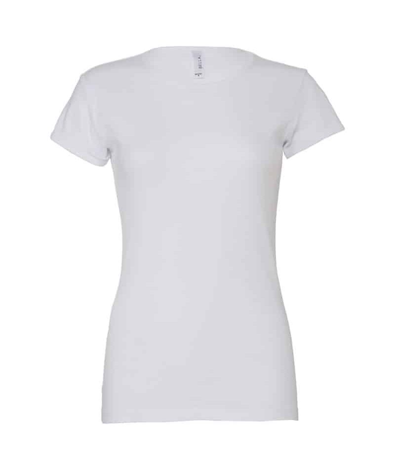 T-shirt Donna Girocollo Pesante Bella Canvas BE1001 bianco