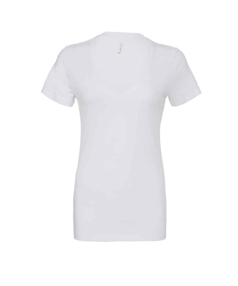 T-shirt donna collo a V Bella Canvas BE6035 bianco