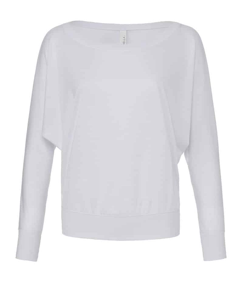 T-shirt donna maniche lunghe a pipistrello Bella Canvas BE8850 7 T-shirt donna maniche lunghe a pipistrello Bella Canvas BE8850 bianco