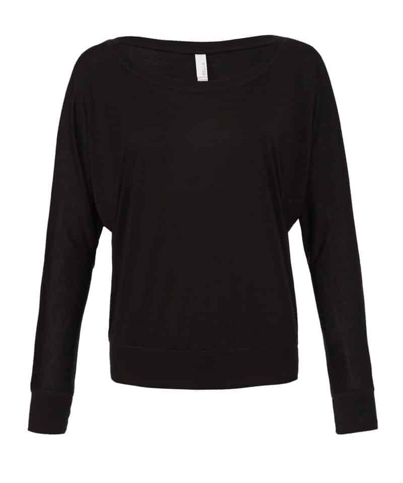T-shirt donna maniche lunghe a pipistrello Bella Canvas BE8850 9 T-shirt donna maniche lunghe a pipistrello Bella Canvas BE8850 nero