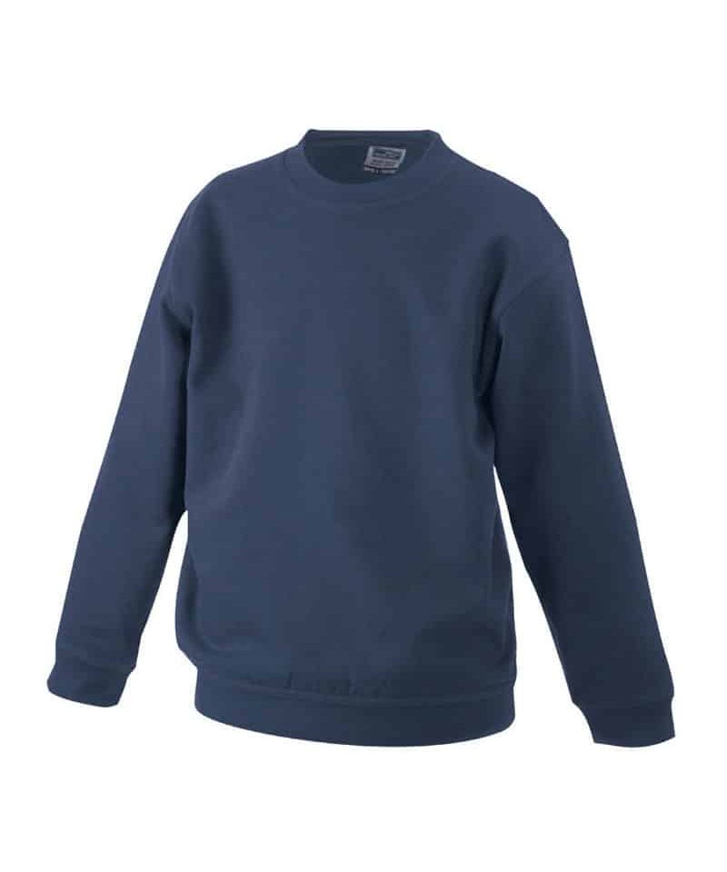 Felpe bambino girocollo James Nicholson JN040K 44 Felpe-bambino-personalizzate-girocollo-James-and-nicholson-JN040K-blu-navy