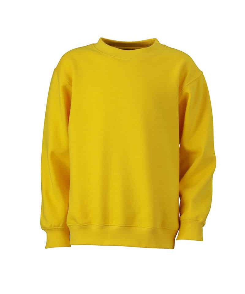 Felpe bambino girocollo James Nicholson JN040K 40 Felpe-bambino-personalizzate-girocollo-James-and-nicholson-JN040K-giallo-girasole