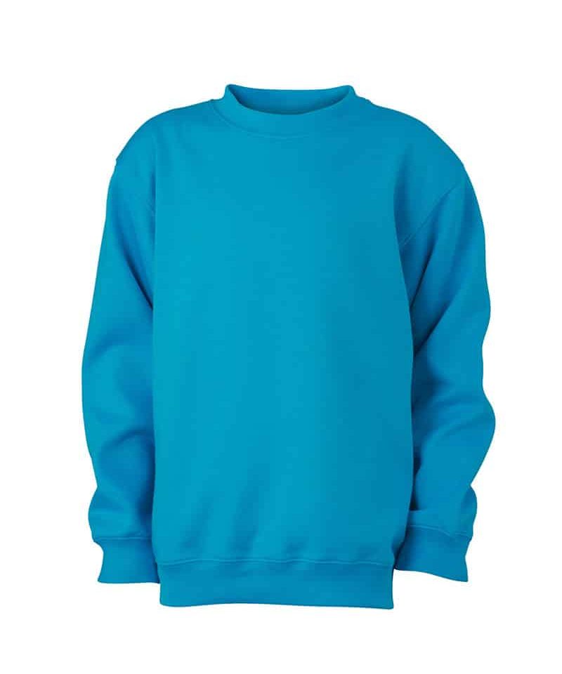 Felpe-bambino-personalizzate-girocollo-James-and-nicholson-JN040K-turchese