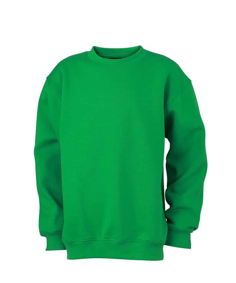 Felpe bambino girocollo James Nicholson JN040K 43 Felpe bambino personalizzate girocollo James and nicholson JN040K verde prato