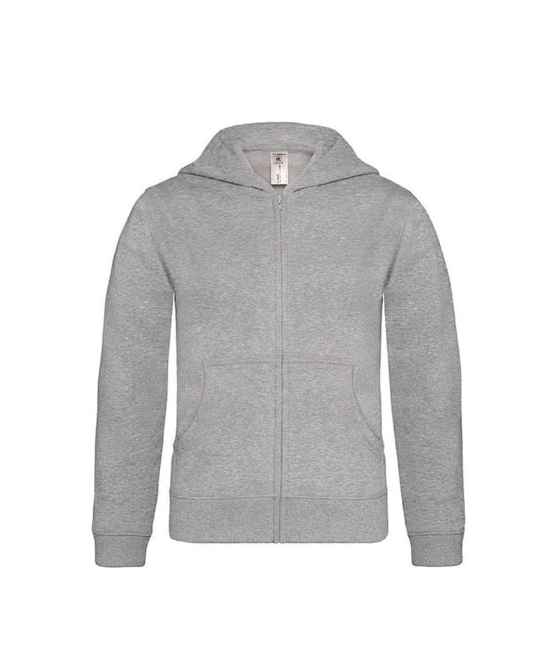 Felpe-con-cappuccio-e-zip-bambino-BC-collection-BCWK682-grigio
