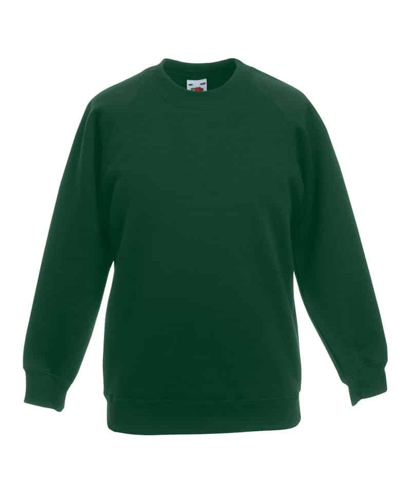 Felpe-girocollo-bambino-personalizzate-fruit-of-the-loom-FR620390-verde-bottiglia