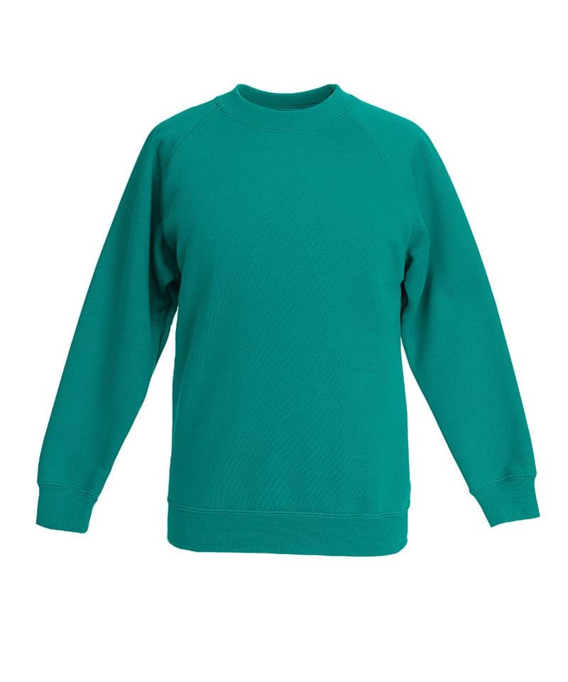 Felpe-girocollo-bambino-personalizzate-fruit-of-the-loom-FR620390-verde-smeraldo