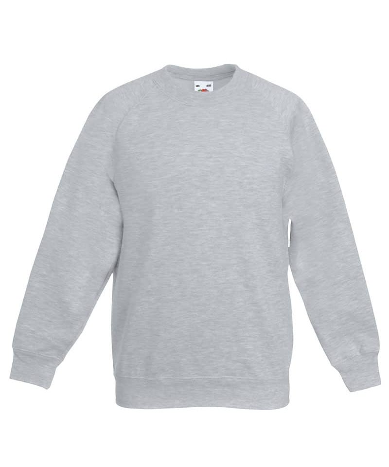Felpe girocollo Fruit of the Loom bambino FR620330 12 Felpe-girocollo-personalizzate-fruit-of-the-loom-bambino-FR620330-grigio-melange