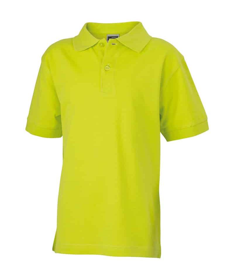 Polo bambino manica corta James Nicholson JN070K 43 Polo-bambino-manica-corta-James-Nicholson-JN070K-giallo-acido