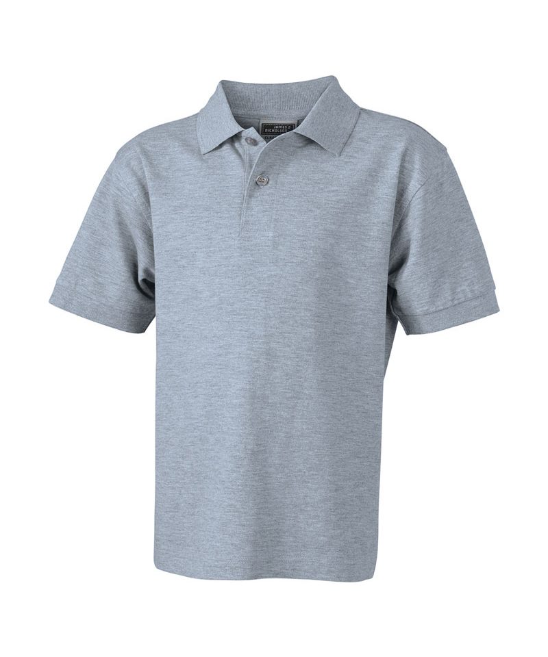 Polo bambino manica corta James Nicholson JN070K 48 Polo-bambino-manica-corta-James-Nicholson-JN070K-grigio-melange