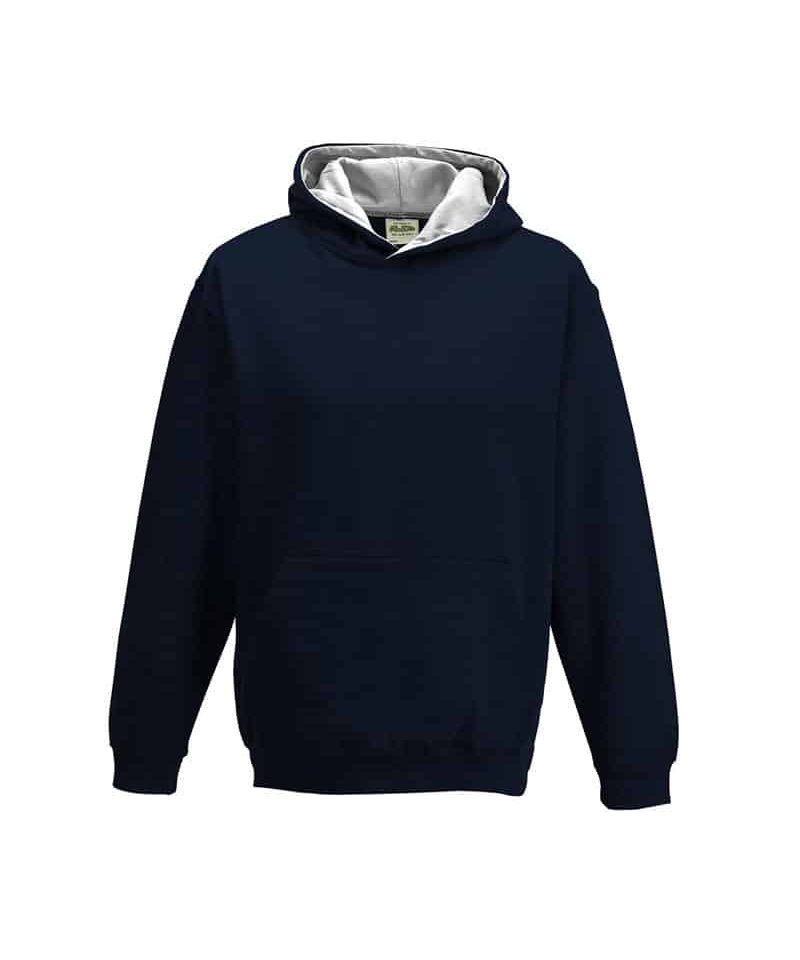 Felpe bambino bicolore Just Hood JH003J 23 felpe-bambino-bicolore-personalizzate-JH003J-blu-navy-bianco