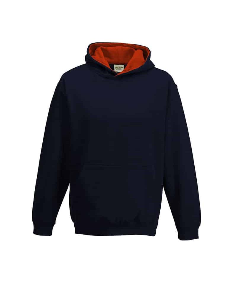 Felpe bambino bicolore Just Hood JH003J 24 felpe-bambino-bicolore-personalizzate-JH003J-blu-navy-roso