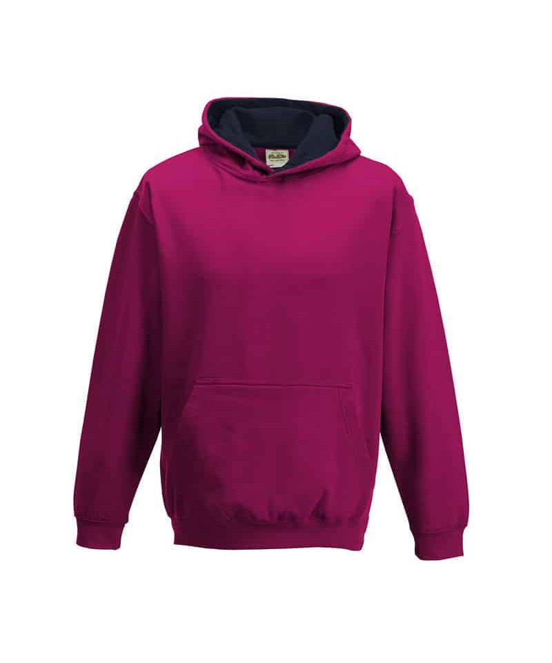 Felpe bambino bicolore Just Hood JH003J 25 felpe-bambino-bicolore-personalizzate-JH003J-fucsia-blu