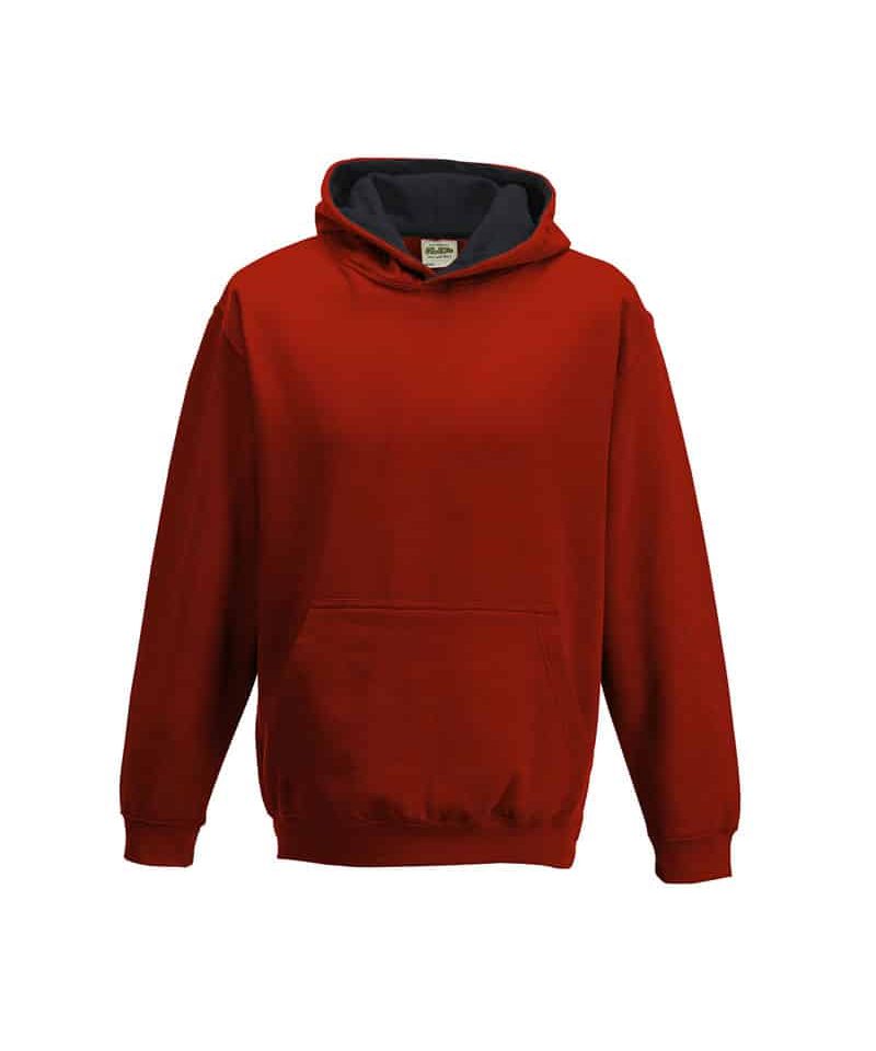 Felpe bambino bicolore Just Hood JH003J 27 felpe-bambino-bicolore-personalizzate-JH003J-rosso-nero