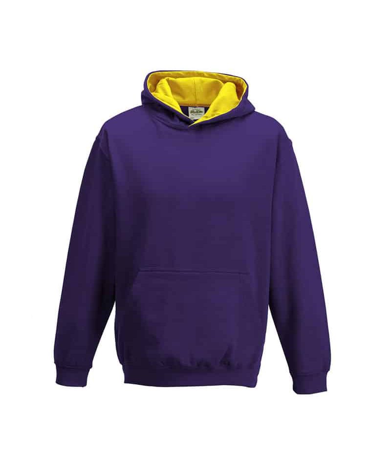 Felpe bambino bicolore Just Hood JH003J 30 felpe-bambino-bicolore-personalizzate-JH003J-viola-porpora-giallo