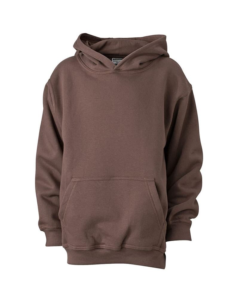 Felpe bambino con cappuccio James Nicholson JN047K 46 felpe-bambino-con-cappuccio-James-and-Nicholson-JN047K-marrone