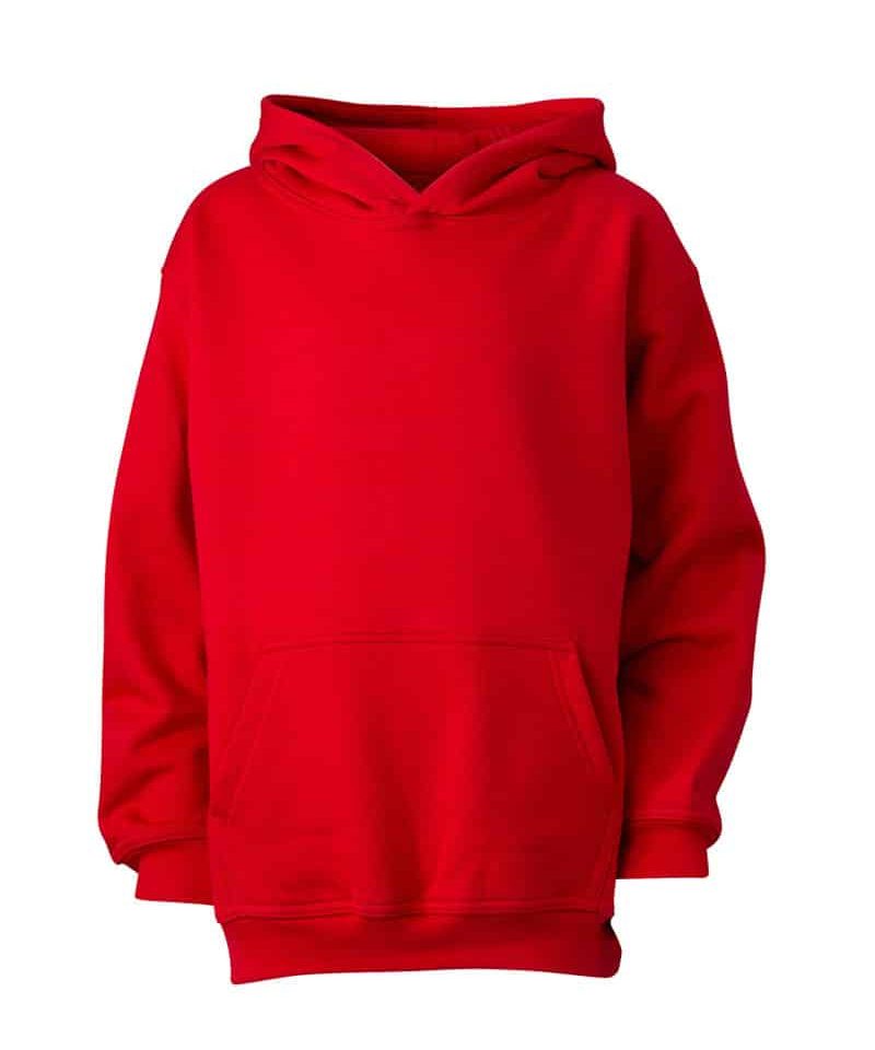 Felpe bambino con cappuccio James Nicholson JN047K 28 felpe-bambino-con-cappuccio-James-and-Nicholson-JN047K-rosso