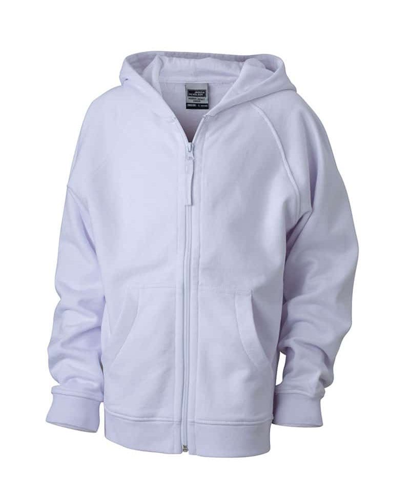 Felpe bambino zip intera e cappuccio JN059K 25 felpe-bambino-zip-intera-e-cappuccio-JN059K-bianco