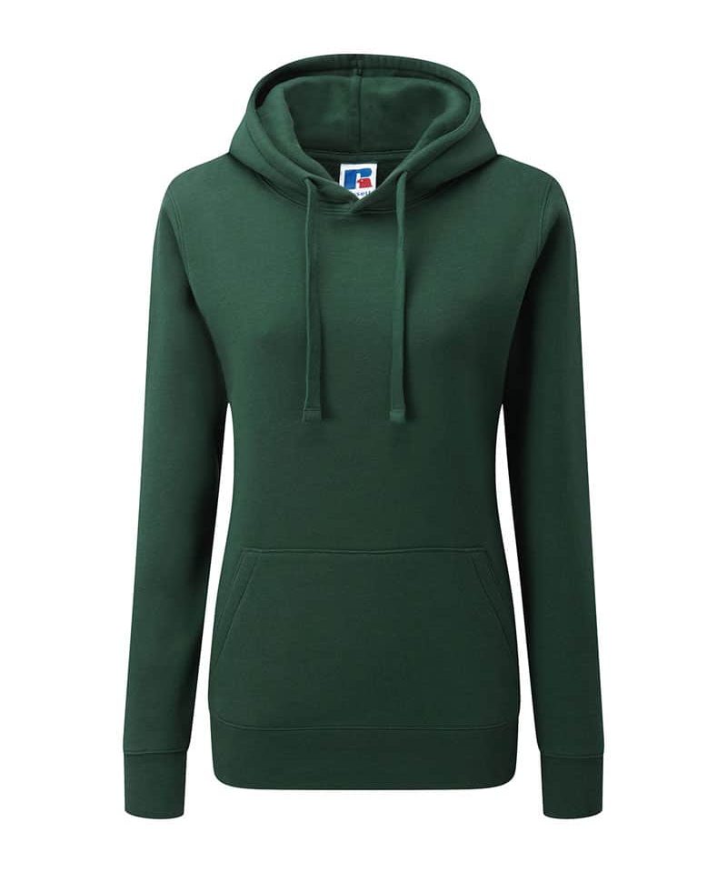 Felpe donna con cappuccio e tasca a marsupio Russell JE265F 26 Felpe-donna-con-cappuccio-Jerzees-JE265F-verde-bottiglia