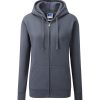 Felpe donna con cappuccio e zip Russell Jerzees JE266F 1 Felpe-donna-con-cappuccio-e-zip-Jerzees-JE266F-grigio-scuro