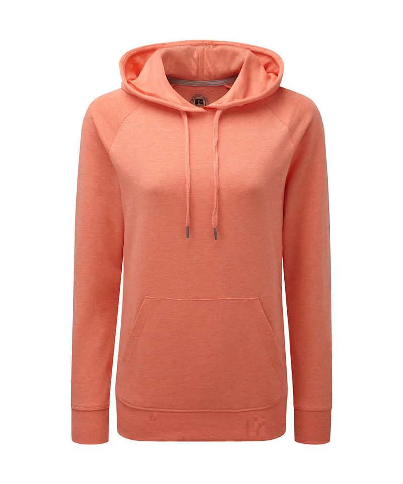 Felpe donna con cappuccio tessuto melange Jerzees JE281F 18 Felpe-donna-con-cappuccio-tessuto-melange-Jerzees-JE281F-rosso-corallo
