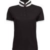 Polo donna con colletto a righe TJ1403 1 Polo-donna-con-colletto-a-righe-TJ1403-nero