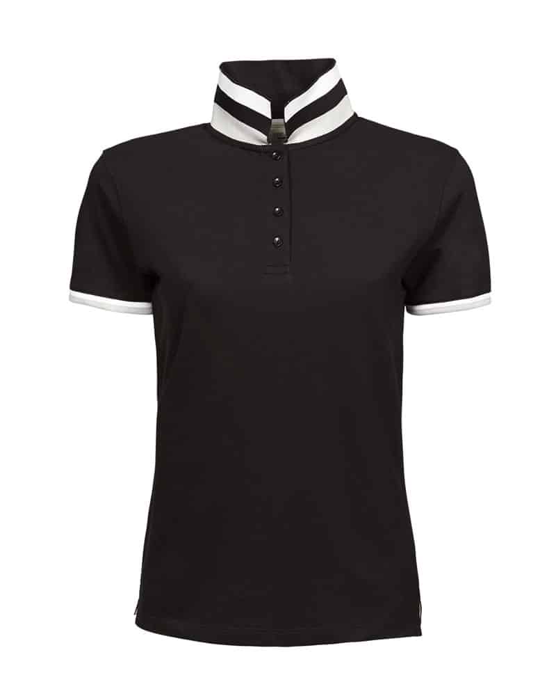 Polo donna con colletto a righe TJ1403 3 Polo-donna-con-colletto-a-righe-TJ1403-nero