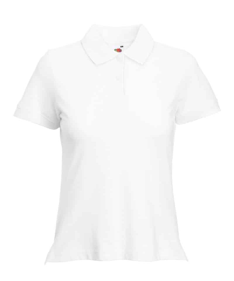 Polo-donna-elasticizzata-Fruit-of-the-Loom-FR635600-bianco