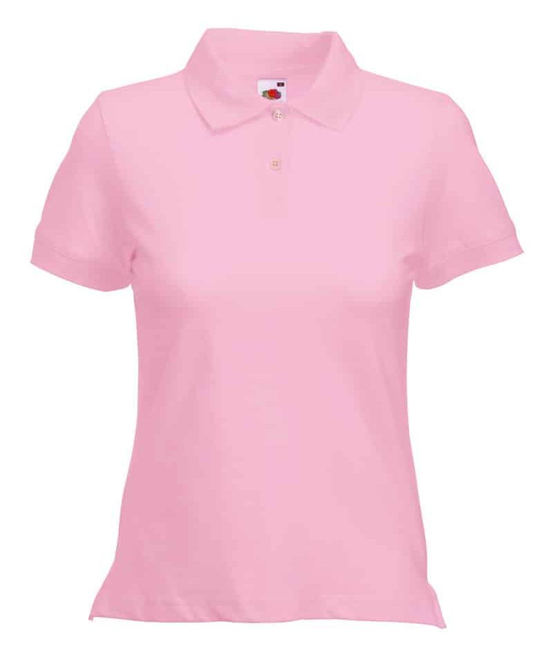 Polo-donna-elasticizzata-Fruit-of-the-Loom-FR635600-rosa-pastello
