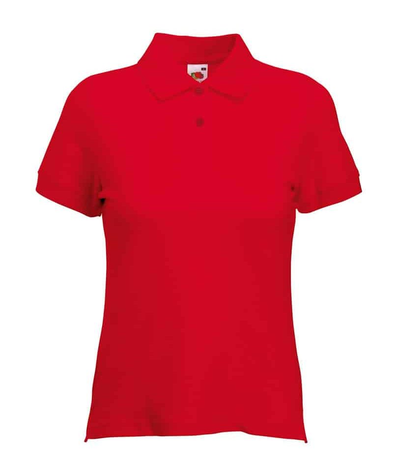 Polo-donna-elasticizzata-Fruit-of-the-Loom-FR635600-rosso