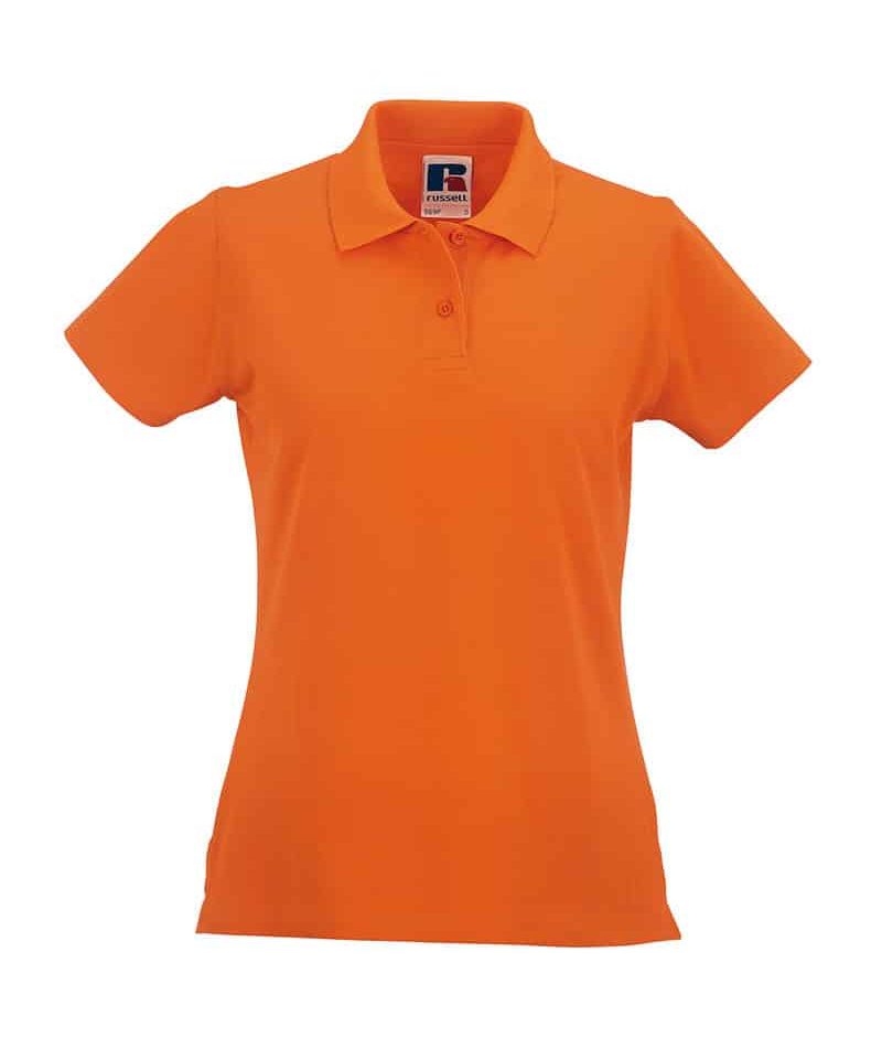 Polo Donna cotone piquet con 2 bottoni tono su tono Russell JE569F 18 Polo-donna-piquet-Jerzees-JE569F-arancio