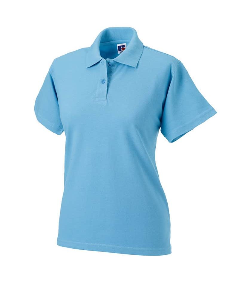 Polo Donna cotone piquet con 2 bottoni tono su tono Russell JE569F 21 Polo-donna-piquet-Jerzees-JE569F-azzurro-cielo