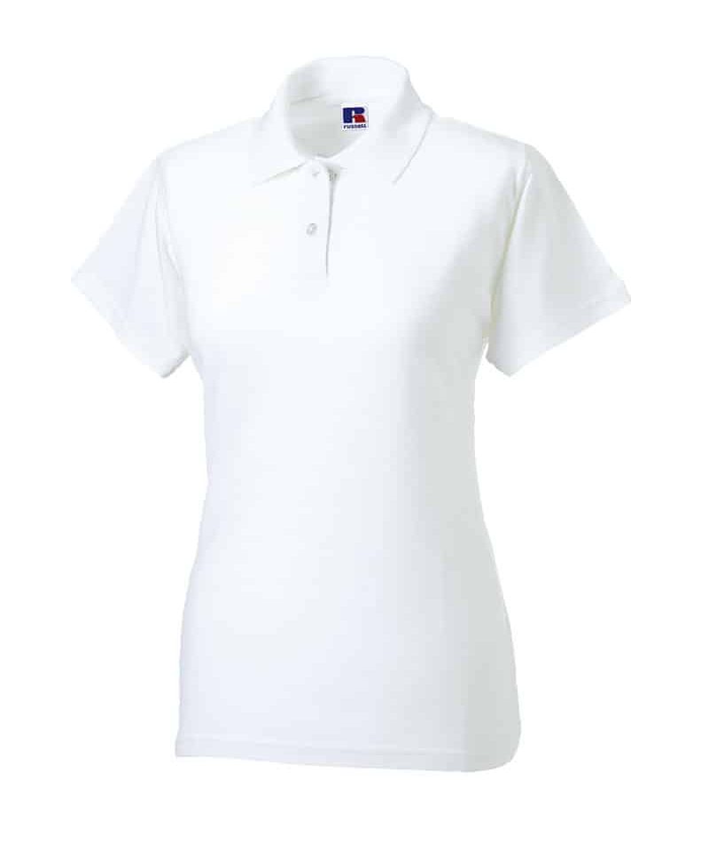 Polo Donna cotone piquet con 2 bottoni tono su tono Russell JE569F 16 Polo-donna-piquet-Jerzees-JE569F-bianco