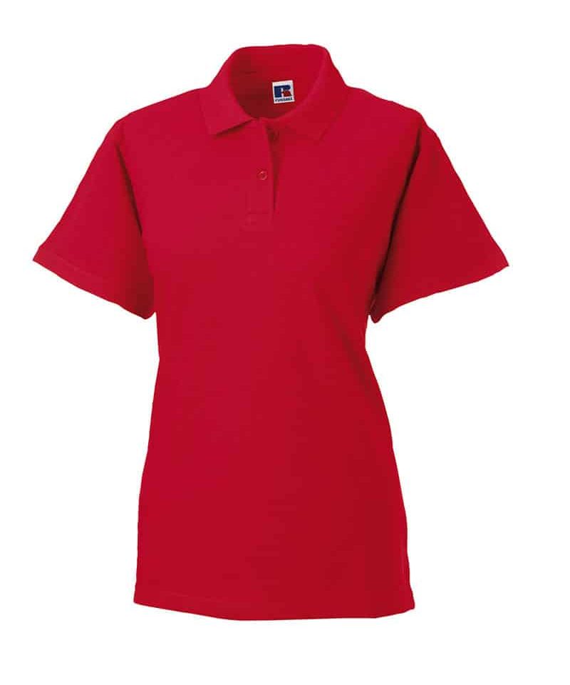 Polo Donna cotone piquet con 2 bottoni tono su tono Russell JE569F 19 Polo-donna-piquet-Jerzees-JE569F-rosso