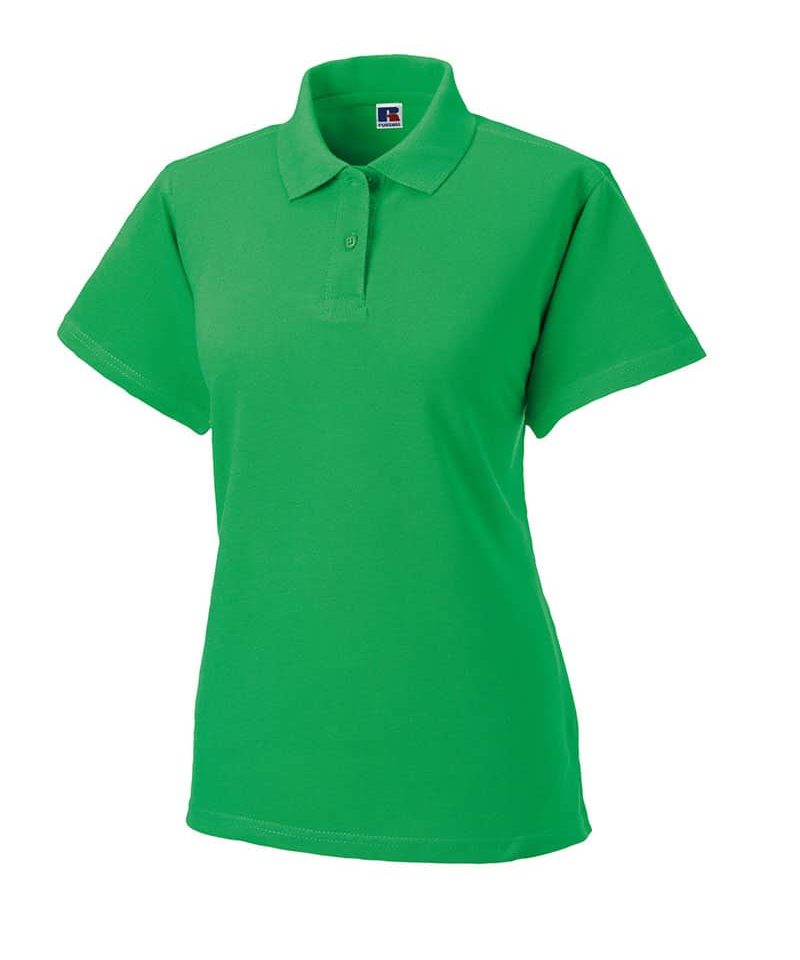 Polo Donna cotone piquet con 2 bottoni tono su tono Russell JE569F 26 Polo-donna-piquet-Jerzees-JE569F-vdrde-mela