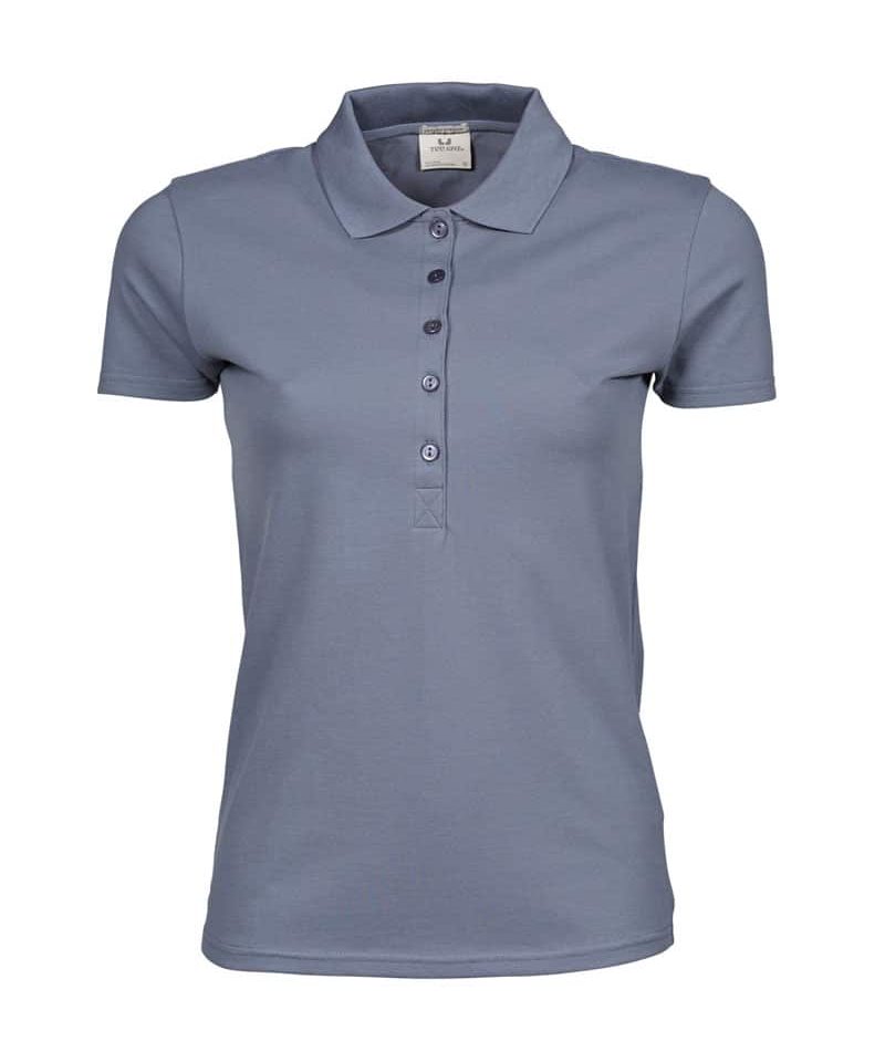 Polo donna elasticizzata stretch TJ145 20 polo-donna-elasticizzata-stretch-TJ145-blu-denim