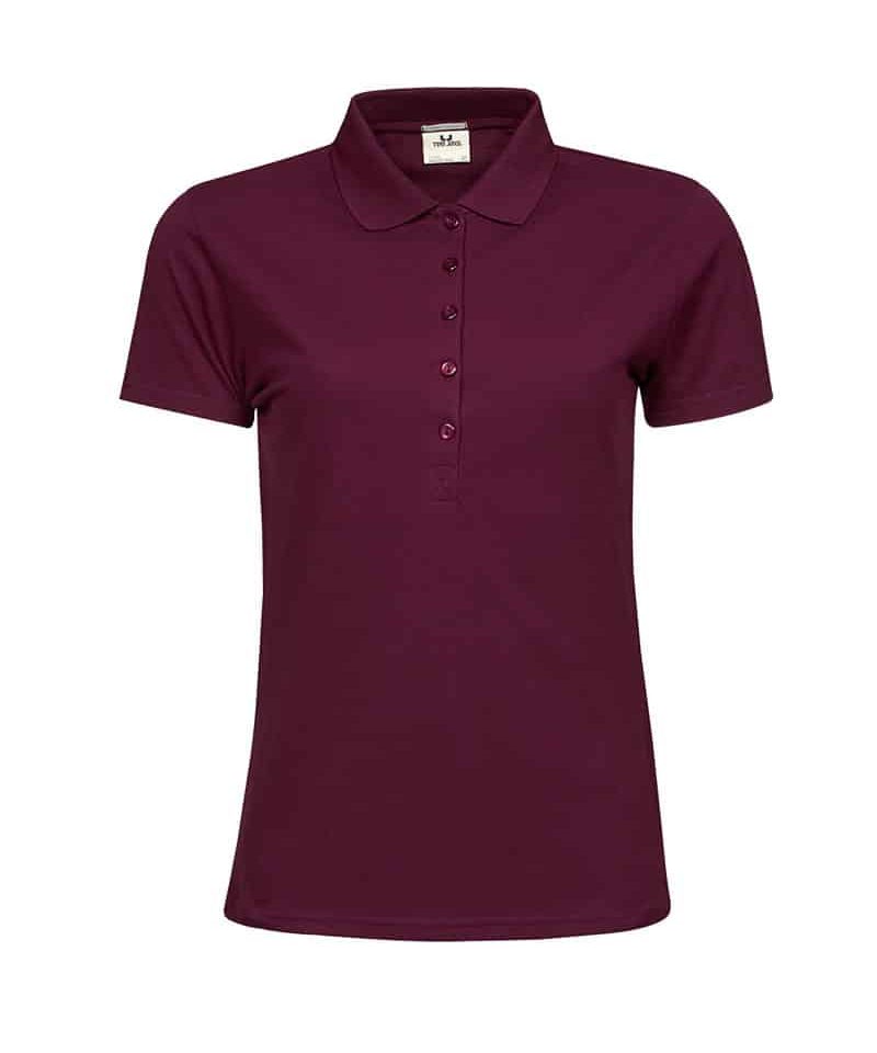 Polo donna elasticizzata stretch TJ145 28 polo-donna-elasticizzata-stretch-TJ145-rosso-vinaccia
