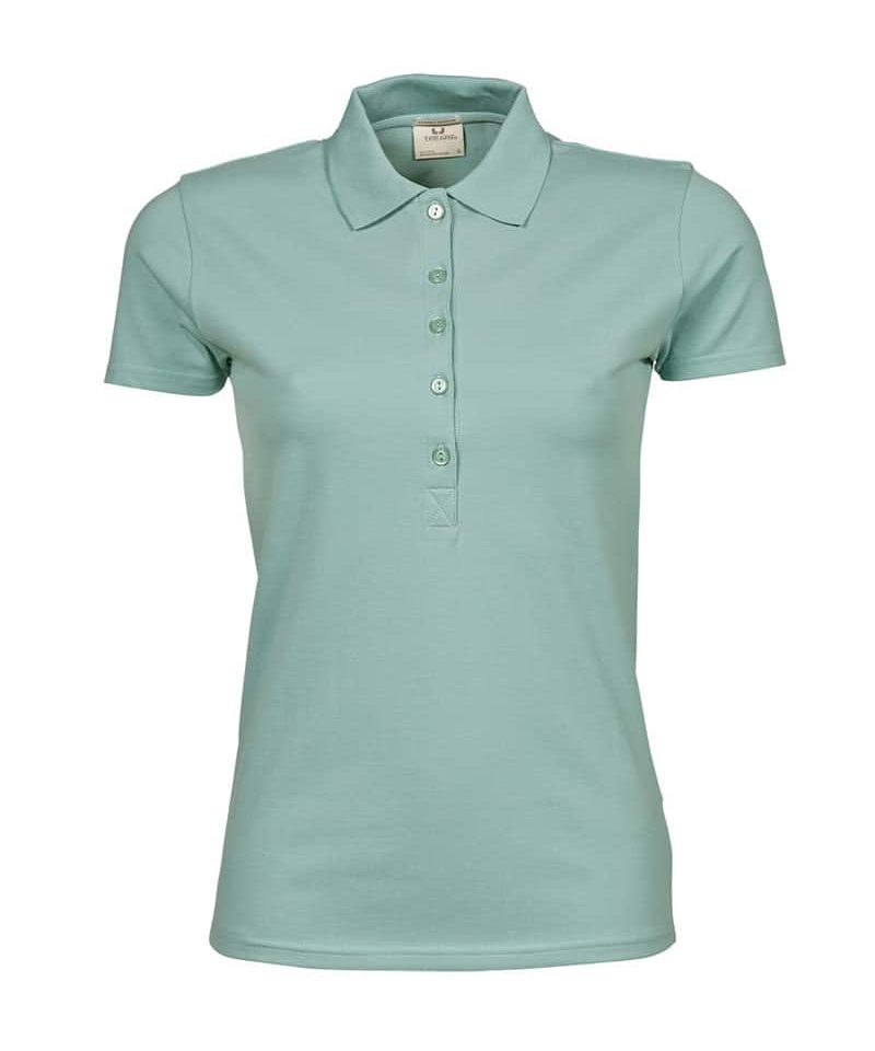 Polo donna elasticizzata stretch TJ145 18 polo-donna-elasticizzata-stretch-TJ145-verde-acqua