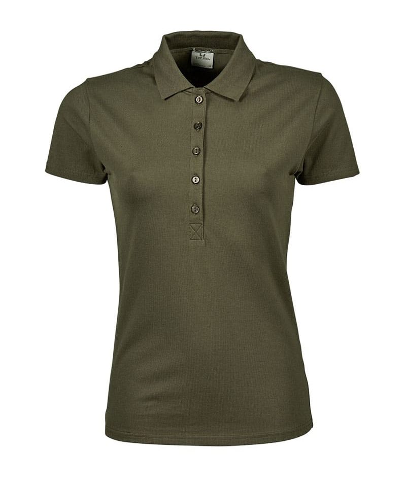 Polo donna elasticizzata stretch TJ145 29 polo-donna-elasticizzata-stretch-TJ145-verde-oliva