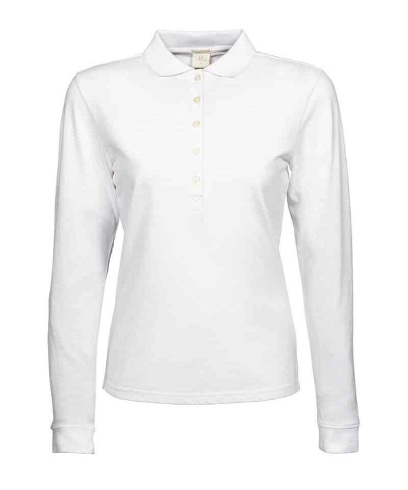 polo-donna-manica-lunga-Tee-Jays-TJ146-bianco
