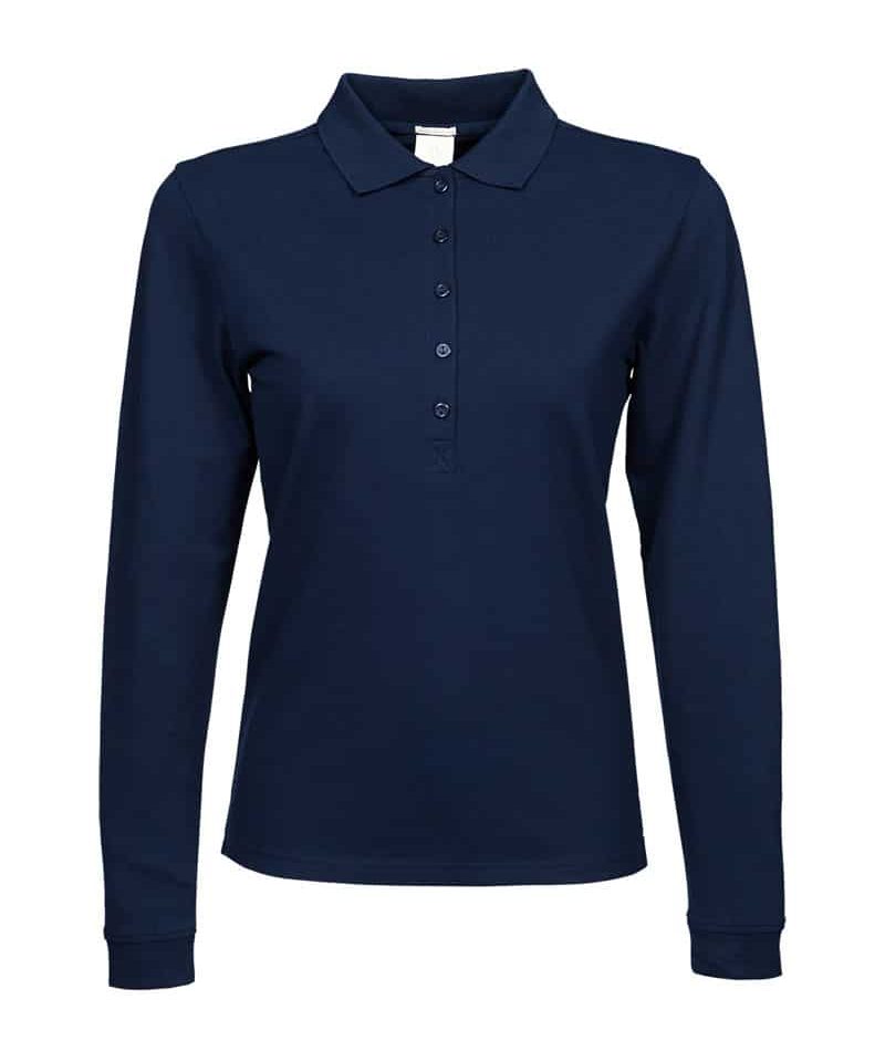 polo-donna-manica-lunga-Tee-Jays-TJ146-blu-navy