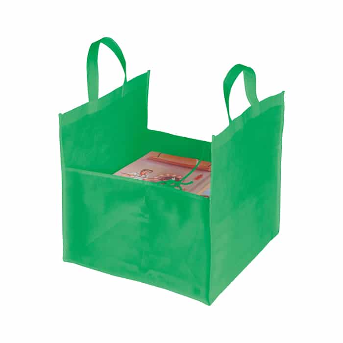 Borse Porta Pizze in TNT con manico PG128 - 6 pizze 6 borse porta pizze personalizzate in tnt PG128 VERDE