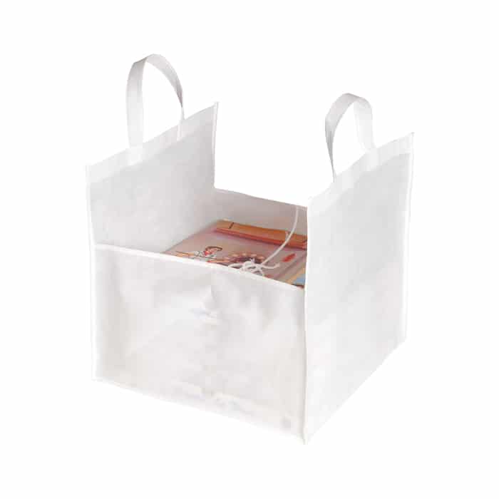 Borse Porta Pizze in TNT con manico PG128 - 6 pizze 7 borse porta pizze personalizzate in tnt PG128 BIANCO