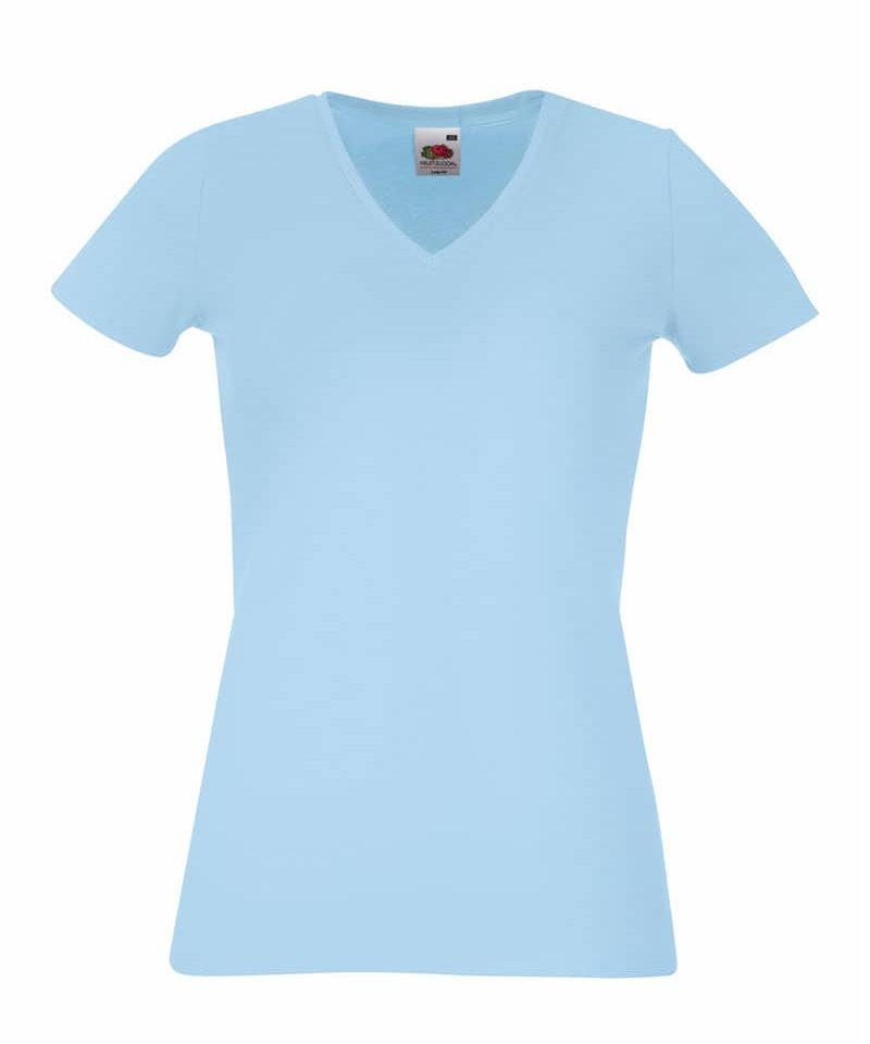 T-shirt donna collo V Fruit of the Loom FR613820 12 t-shirt-donna-personalizzate-collo-V-fruit-of-the-loom-FR613820-azzurro