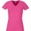 T-shirt donna collo V Fruit of the Loom FR613820 1 t-shirt-donna-personalizzate-collo-V-fruit-of-the-loom-FR613820-fucsia