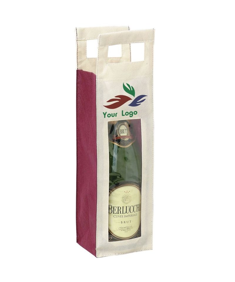 Busta portabottiglie in TNT bicolore 05033 - 100 pezzi per colore 7 Busta-portabottiglie-05033-natural-rosso