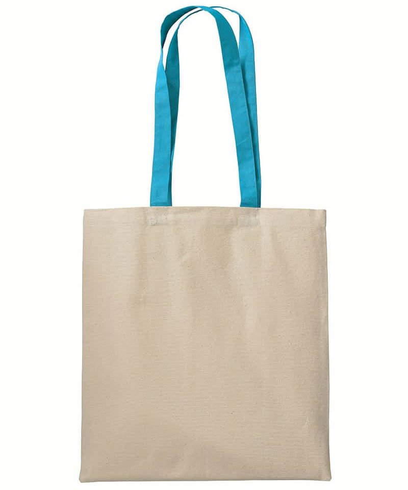 Shopper bicolore 220g 17106 (multipli 20pz) 16 shopper-personalizzate-bicolore-17106-natural-turchese-up